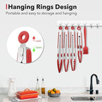 5-Pack Silicone Tongs for Cooking, Maywe Tanso 4PCS 13-Inch Kitchen Tongs - Image 6