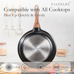 ESLITE LIFE Nonstick Cookware Sets, Compatible - Image 4