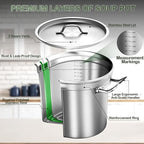 Stainless Steel Stock Pot-24QT Heavy Duty Induction Cooking Pot - Image 5
