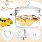 3 L Glass Cooking Pot with Lid, Glass Simmer Pot, Save Energy, Heat Resistant - Image 8