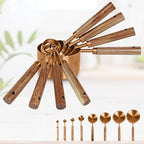 Collection 8 Piece Rose Gold Measuring Cups Set and Measuring Spoons - Image 2