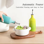 Sweejar Ceramic Olive Oil Dispenser Bottle Set, Opaque Oil Cruet Protects to - Image 3