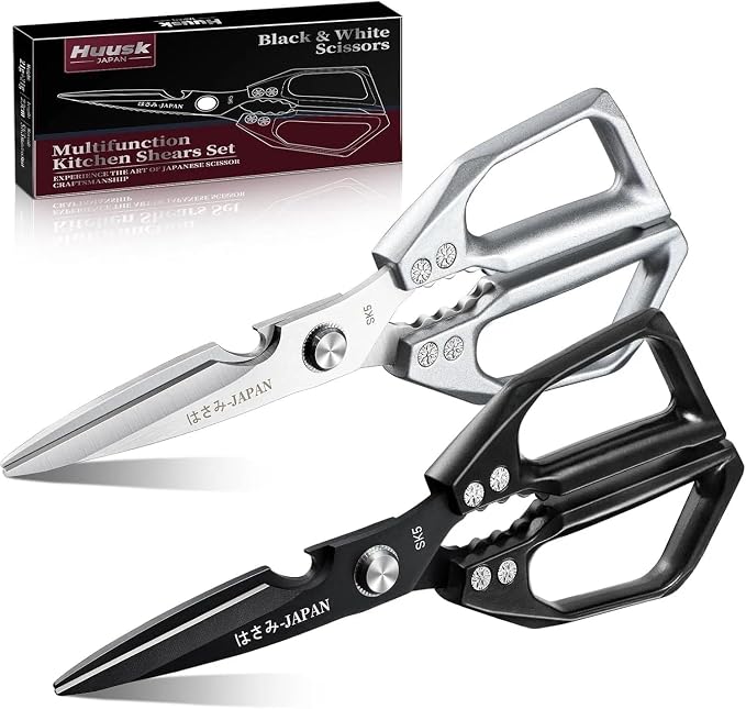 Huusk Kitchen Shears Set, Heavy Duty Poultry Shears, Japanese Kitchen Scissors by HuuskKnife