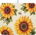Spring Summer Dish Drying Mat 16x18 Inch Absorbent Reversible Sunflower Drying by Kawani