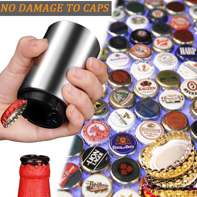3 Pieces Automatic Magnetic Beer Bottle Opener, Portable Pop the Top Wine - Image 5