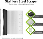 Rainspire Bench Scraper, Stainless Steel Dough Scraper, Pastry Scraper - Image 2