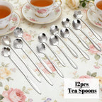 12 Pcs Flower Coffee Tea Spoons Set - Image 7