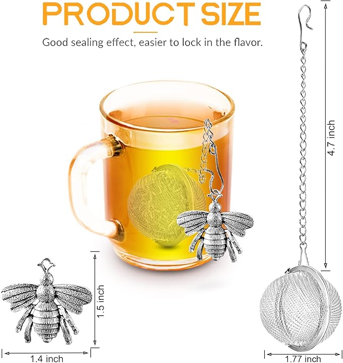 TeaSanavie Handmade Honey Bee Tea Infuser - Image 4