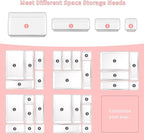 25 PCS Plastic Drawer Organizer Set, 4-size Clear Bathroom and Vanity Desk - Image 7
