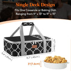 Lifewit Insulated Single Decker Casserole Carrier, Lasagna Lugger Holder - Image 2