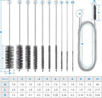 Ixiaoyoo Cleaning Brushes Set, 10 Pieces 8 Inch Nylon Tube Brush + 60 Inch - Image 9