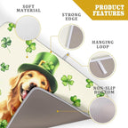 St Patrick's Day Dog Dish Drying Mat 18x24 inch Green Shamrock Dishes Pad - Image 4