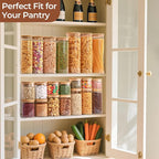 ComSaf 0.5 Qt Glass Food Storage Jars Set of 6, Pantry Organization Jar - Image 6