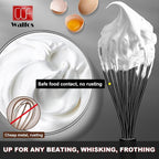 Silicone Whisks set with 7+5in mini stainless steel whisk, Non Scratch Coated - Image 5