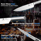 imarku Knife Set, High Carbon Stainless Steel Kitchen Knives, Non-Slip - Image 3