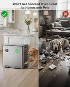 Lovewind 2×11.5 Gallon Dual Trash Can, Stainless Steel Dual Garbage and - Image 3