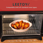 LEETOYI Porcelain Small Oval Au Gratin Pans, Baking Dish Set - Image 5
