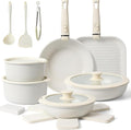 20-Piece Ceramic Nonstick Cookware Set – Induction Compatible, Non-Toxic Pots & by HealthyCookingHappyLiving