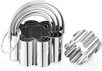 HULISEN Flower Cookie Cutter Set, Stainless Steel Scalloped Edge Biscuit Cutter - Image 8