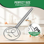 Danish Dough Whisk Stainless Steel Hook Dutch Bread Mixer Hand Tool - Image 3