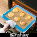 Small Silicone Baking Mats, 11-4/5x8-1/4 Inch Quarter Sheet Size, Non Stick - Image 4