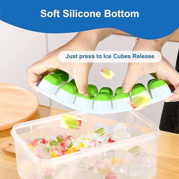 Ice Cube Tray, Ice Cube Trays for Freezer 3 Pack - Image 4