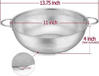TeamFar Stainless Steel Colander, 5QT Micro-Perforated Metal Colander Food - Image 2