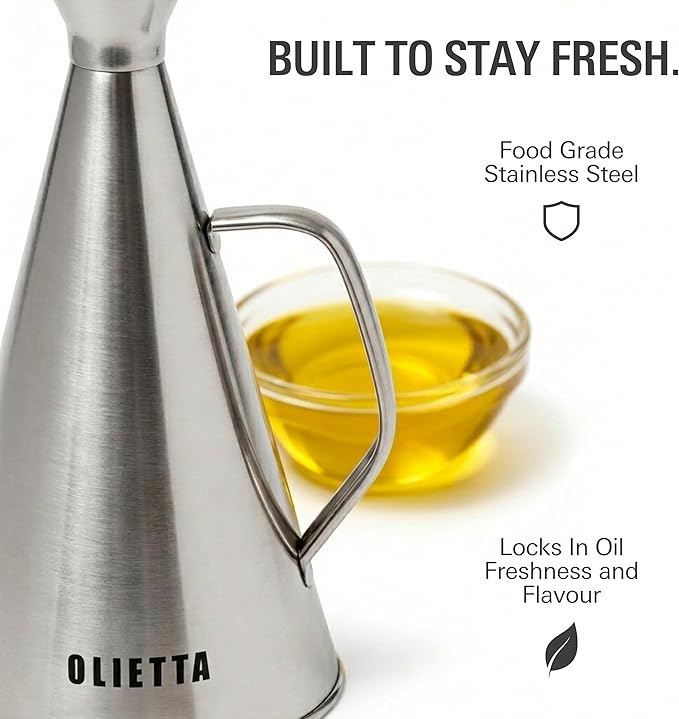 Olietta Olive Oil Dispenser Bottle Copper Stainless Steel Non Drip Leak Proof - Image 4