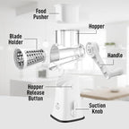 Zulay Kitchen Rotary Cheese Grater 5 Blade Cheese Shredder - Image 8