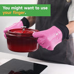 GEEKHOM BBQ Gloves Heat Resistant Oven Mitts - Image 5