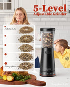 Electric Salt and Pepper Grinder Set - Image 2