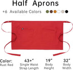 Unisex Waist Apron Half Bistro Apron Server Aprons - Image 6
