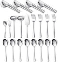 Patelai Serving Utensils Set Include Stainless Steel Large Spoons Slotted by Patelai