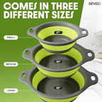 Gevoli 3-Pack Collapsible Colanders - Image 2