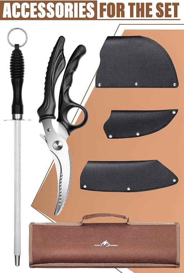 Purple Dragon Butcher Knife Set - Image 5