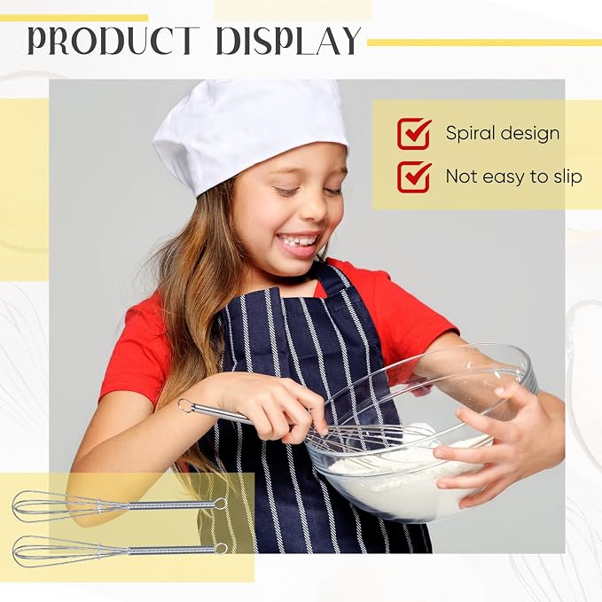 Baderke 10 Pcs Mini Whisk Bulk Small Whisks - Image 6