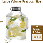 1 Gallon Square Glass Pitcher - Image 2