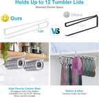 2pack Tumbler Lid Organizer for Corner Cabinets, Space-Saving Cup Holder - Image 4