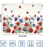 4th of July Floral Dish Drying Mat - Image 2