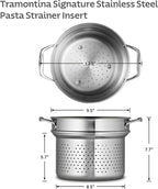 Tramontina Signature Stainless Steel Pasta Strainer Insert - Image 3