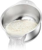 Rice Washer Strainer Bowl, Stainless Steel Washing Bowl by DOPMEPLifeHouse