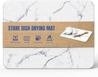 Quick Dry Stone Drying Mat for Kitchen Counter, Water-Absorbent Diatomaceous by PlentioLLC