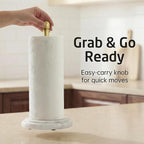 KES Brushed Gold Marble Paper Towel Holder Countertop - Image 8