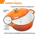 EDGING CASTING Enameled Cast Iron Dutch Oven, 5.5 Quart, Round Cast Dutch Ovens - Image 4