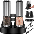 EIHO Electric Salt and Pepper Grinder Set USB Rechargeable, Upgraded External by EIHO