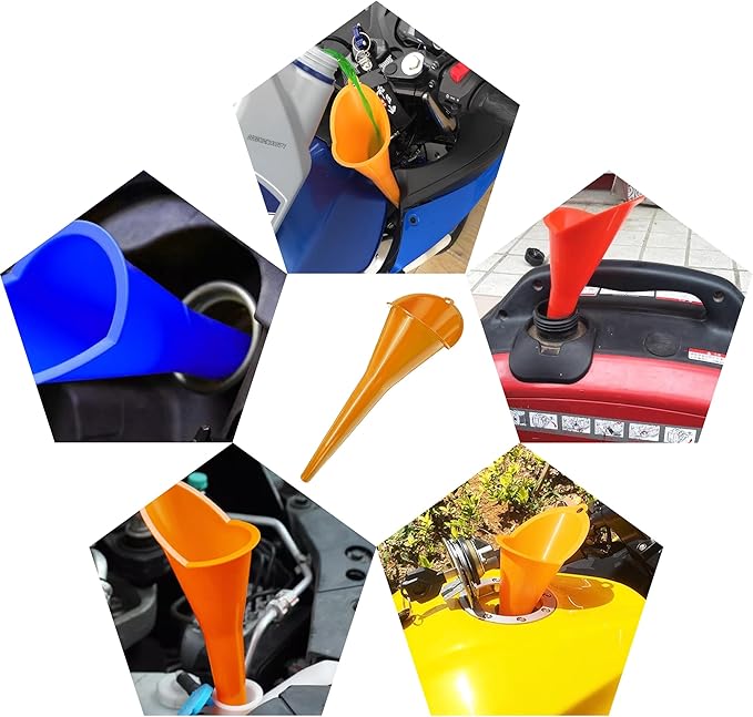 2 PCS Oil Funnel, Automotive Multi-Function Plastic Fuel Funnel - Image 4
