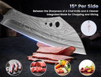 SYOKAMI Butcher Knife Set, Meat Cleaver Chef Knife Set, Japanese Style High - Image 5