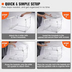 VEVOR Pull Out Cabinet Organizer, Chrome-Plated Steel Roll Out Drawer - Image 5