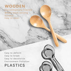 2 PCS Wooden Spoons for Honey, 6.7 inch Small Wooden Spoons - Image 3