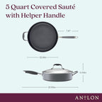 Anolon Advanced Home Hard Anodized Nonstick Sauté Pan - Image 2